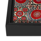 Shakhrisyabz Suzani 19th Century Uzbekistan Embroidery  Framed Canvas Print Gallery Image 3