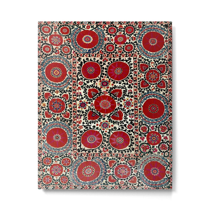 Shakhrisyabz Suzani 19th Century Uzbekistan Embroidery  Metal Print Gallery Image 1