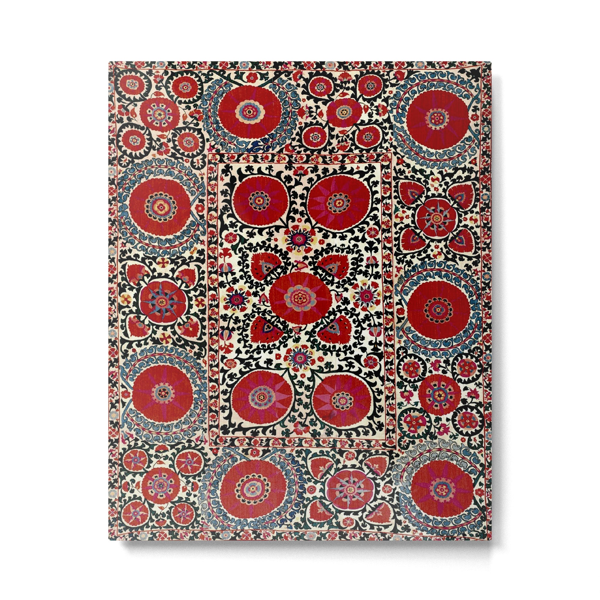 Shakhrisyabz Suzani 19th Century Uzbekistan Embroidery  Metal Print Gallery Image 4