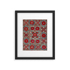 Shakhrisyabz Suzani 19th Century Uzbekistan Embroidery  Framed Art Print Gallery Image 5