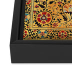 Shakhrisyabz Suzani  Antique Uzbekistan Embroidery Print Framed Canvas Print Gallery Image 3