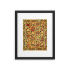 Shakhrisyabz Suzani  Antique Uzbekistan Embroidery Print Framed Art Print Gallery Image 5