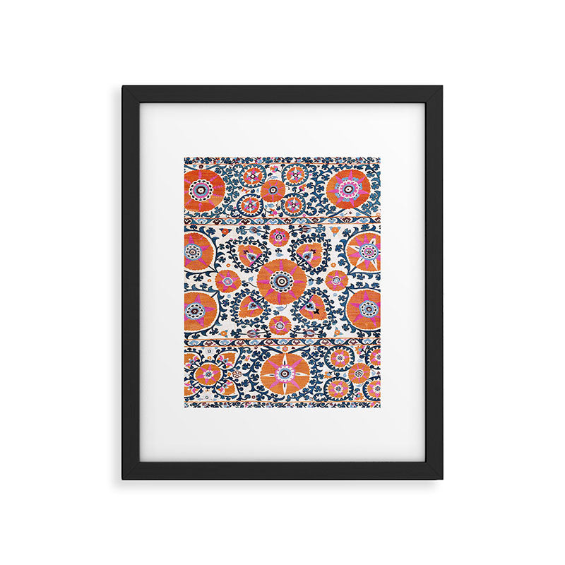 Shakhrisyabz  Suzani  Antique Uzbekistan Print Framed Art Print Gallery Image 5