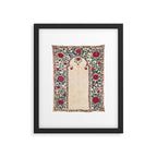Shakhrisyabz Suzani Joynamoz Uzbekistan Floral Embroidery Print Framed Art Print Gallery Image 6