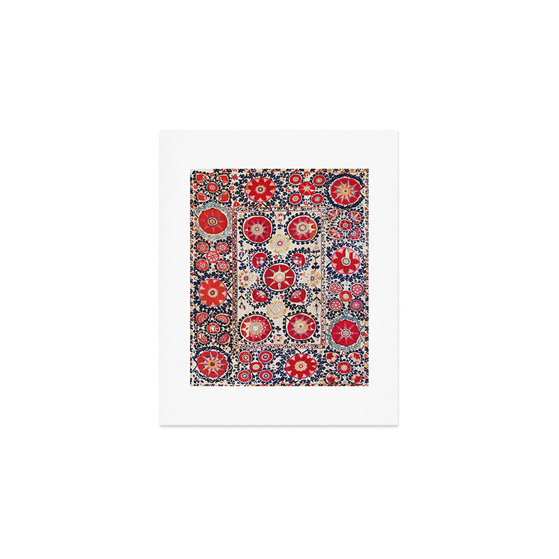 Shakhrisyabz Suzani Southwest Uzbekistan Embroidery Print Art Print Gallery Image 1
