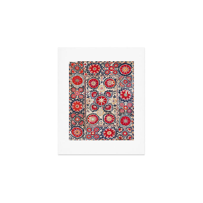 Shakhrisyabz Suzani Southwest Uzbekistan Embroidery Print Art Print Gallery Image 1