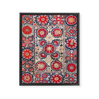 Shakhrisyabz Suzani Southwest Uzbekistan Embroidery Print Framed Canvas Print Gallery Image 3