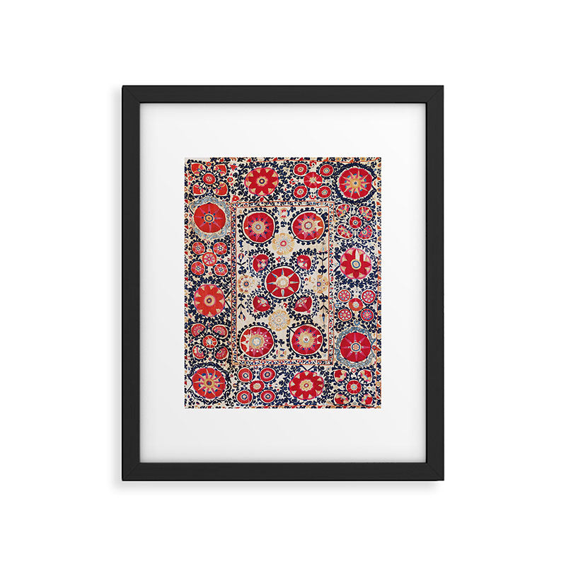 Shakhrisyabz Suzani Southwest Uzbekistan Embroidery Print Framed Art Print Gallery Image 5