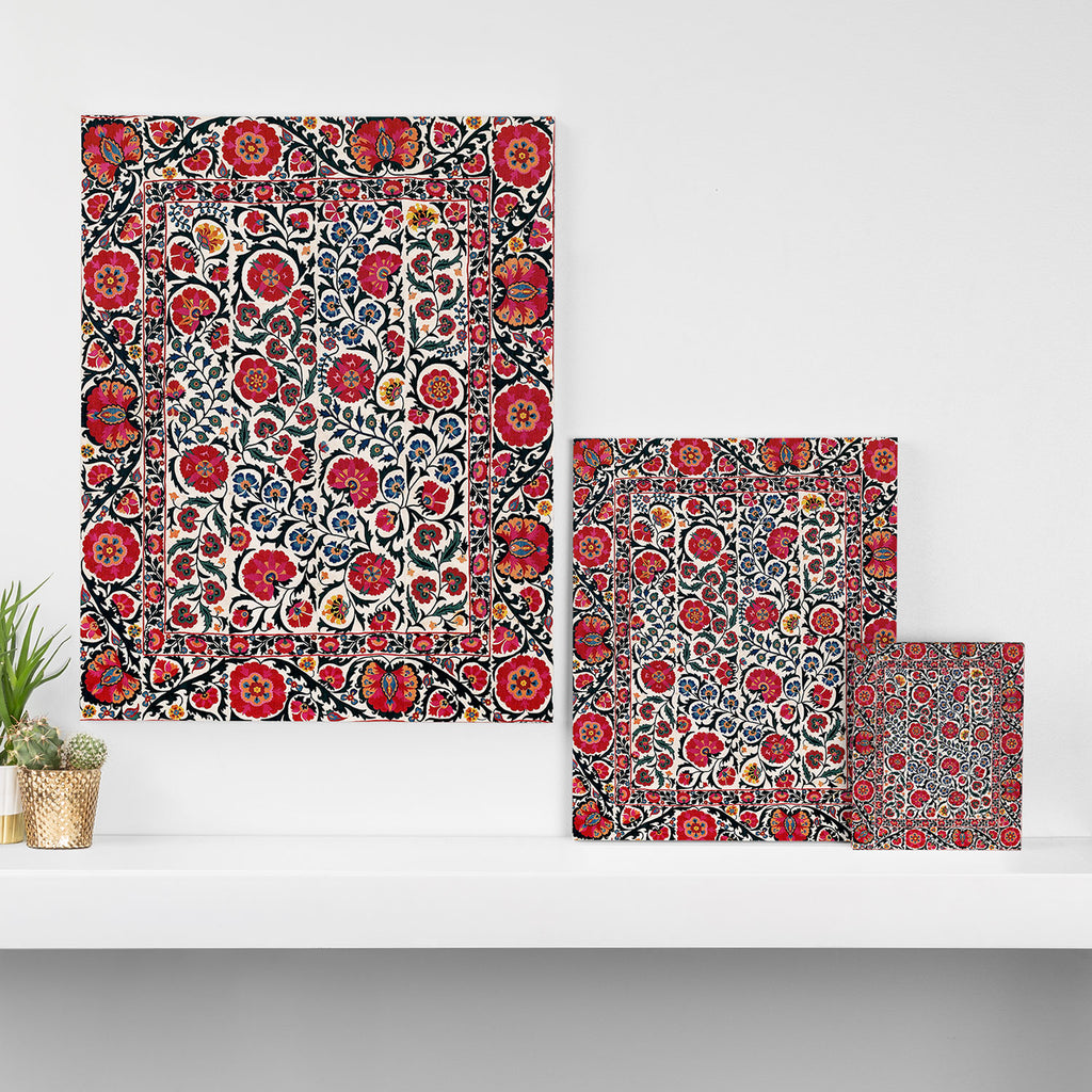 Shakhrisyabz Suzani Southwest Uzbekistan Rug Print Canvas Print Gallery Image 3