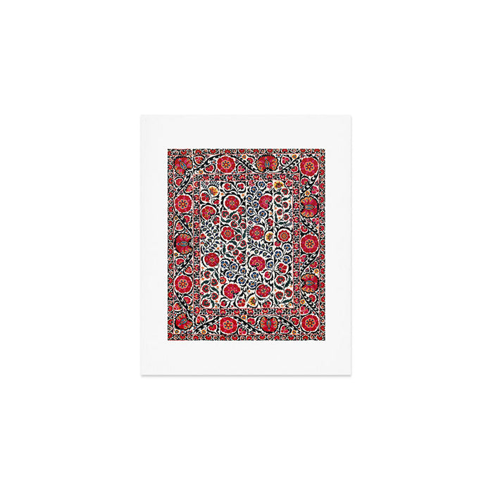 Shakhrisyabz Suzani Southwest Uzbekistan Rug Print Art Print Gallery Image 1