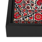 Shakhrisyabz Suzani Southwest Uzbekistan Rug Print Framed Canvas Print Gallery Image 3