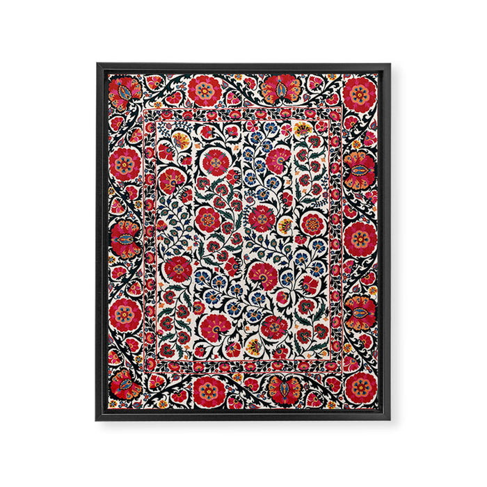 Shakhrisyabz Suzani Southwest Uzbekistan Rug Print Framed Canvas Print Gallery Image 1