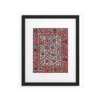 Shakhrisyabz Suzani Southwest Uzbekistan Rug Print Framed Art Print Gallery Image 4