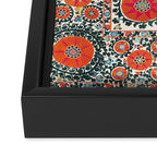 Shakhrisyabz Suzani Uzbek Embroidery Print Framed Canvas Print Gallery Image 3