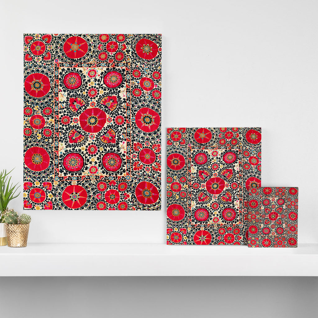 Shakhrisyabz Suzani Uzbek Embroidery Print Canvas Print Gallery Image 3