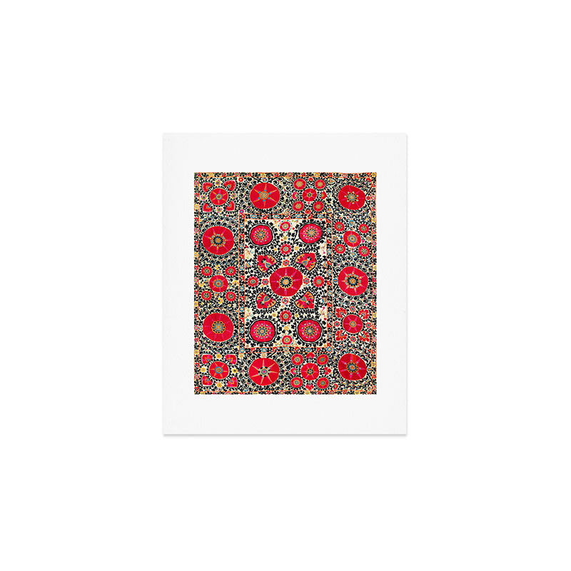 Shakhrisyabz Suzani Uzbek Embroidery Print Art Print Gallery Image 1