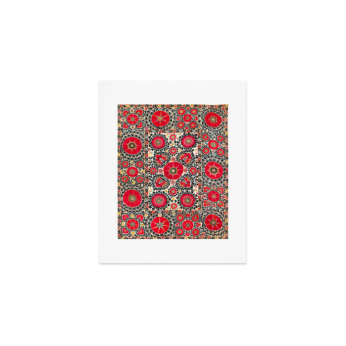 Shakhrisyabz Suzani Uzbek Embroidery Print Art Print Gallery Image 1