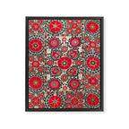 Shakhrisyabz Suzani Uzbek Embroidery Print Framed Canvas Print Gallery Image 3