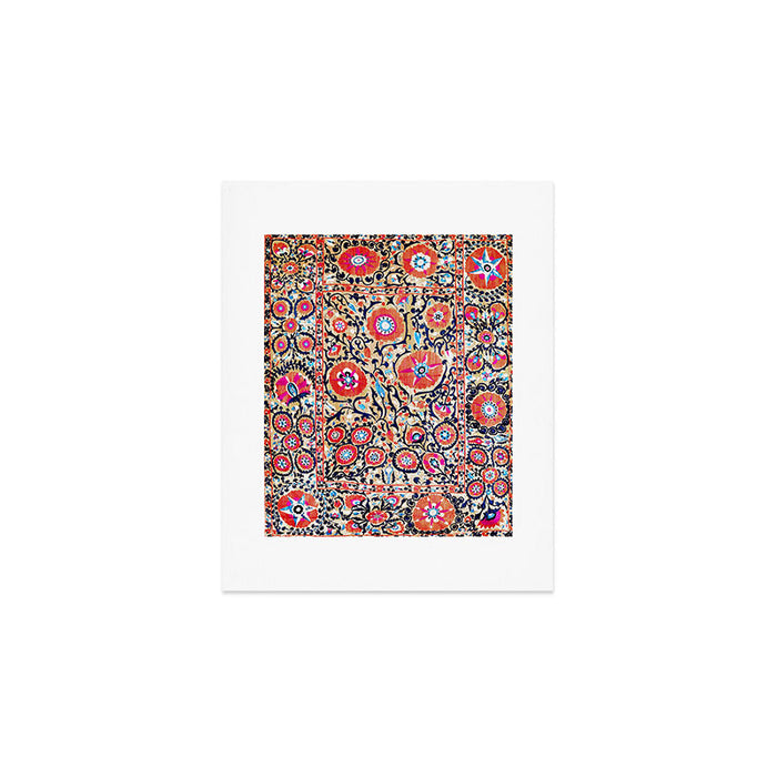 Shakhrisyabz Suzani Uzbek Embroidery Print Art Print Gallery Image 1