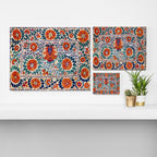 Shakhrisyabz Suzani Uzbekistan Antique Embroidery Print Canvas Print Gallery Image 3