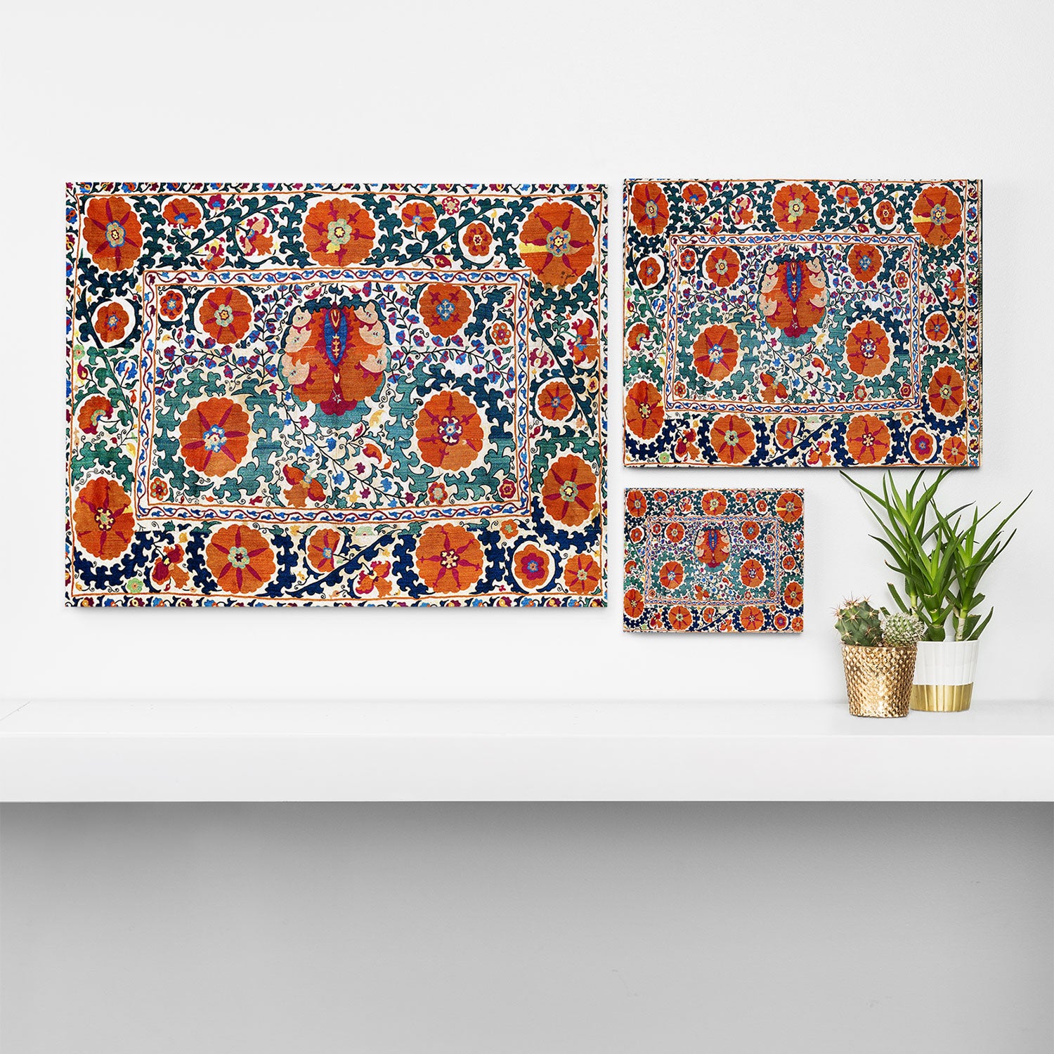 Shakhrisyabz Suzani Uzbekistan Antique Embroidery Print Canvas Print Gallery Image 3