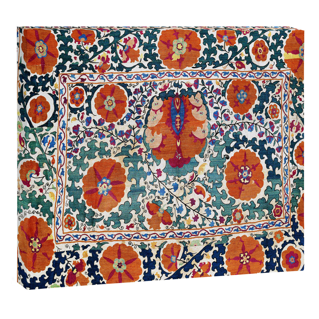 Shakhrisyabz Suzani Uzbekistan Antique Embroidery Print Canvas Print Gallery Image 3