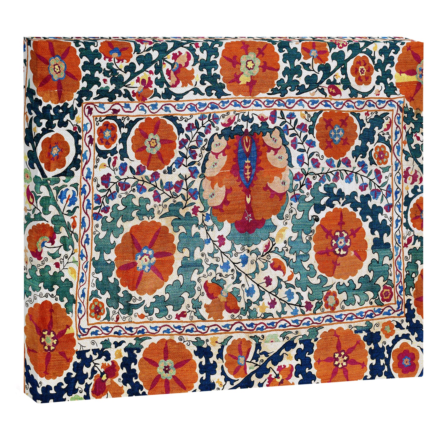 Shakhrisyabz Suzani Uzbekistan Antique Embroidery Print Canvas Print Gallery Image 3