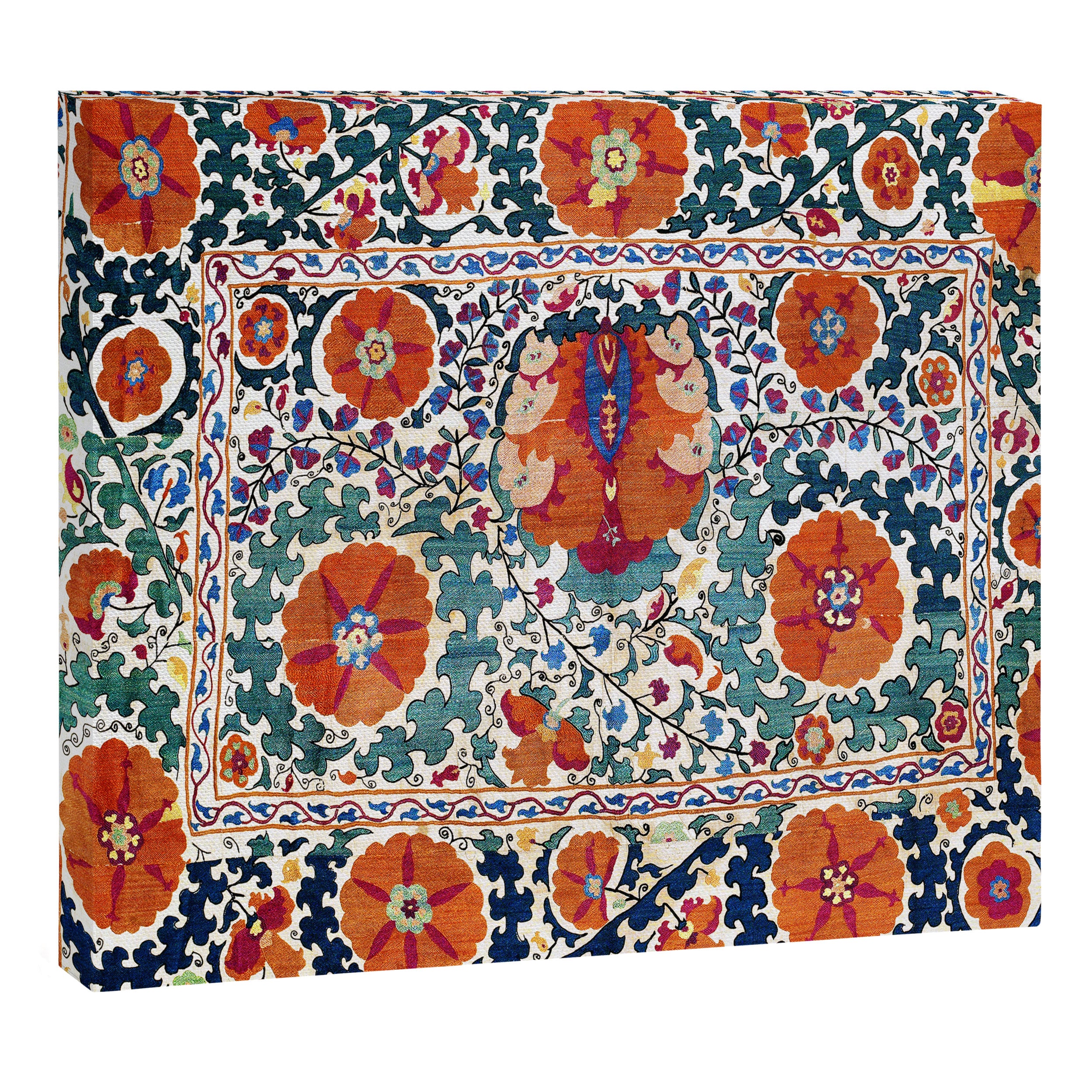 Shakhrisyabz Suzani Uzbekistan Antique Embroidery Print Canvas Print Gallery Image 3