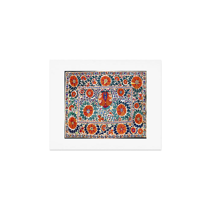 Shakhrisyabz Suzani Uzbekistan Antique Embroidery Print Art Print Gallery Image 1