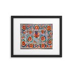 Shakhrisyabz Suzani Uzbekistan Antique Embroidery Print Framed Art Print Gallery Image 5