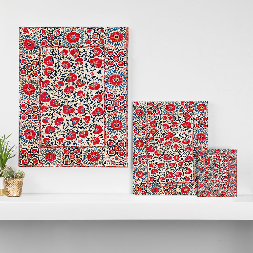 Shakhrisyabz Suzani Uzbekistan Embroidery Print Canvas Print Gallery Image 3