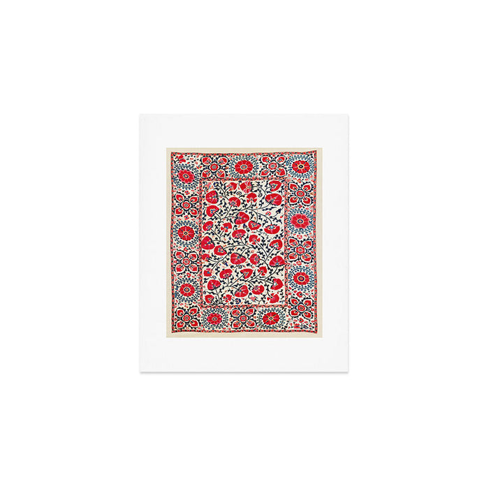 Shakhrisyabz Suzani Uzbekistan Embroidery Print Art Print Gallery Image 1