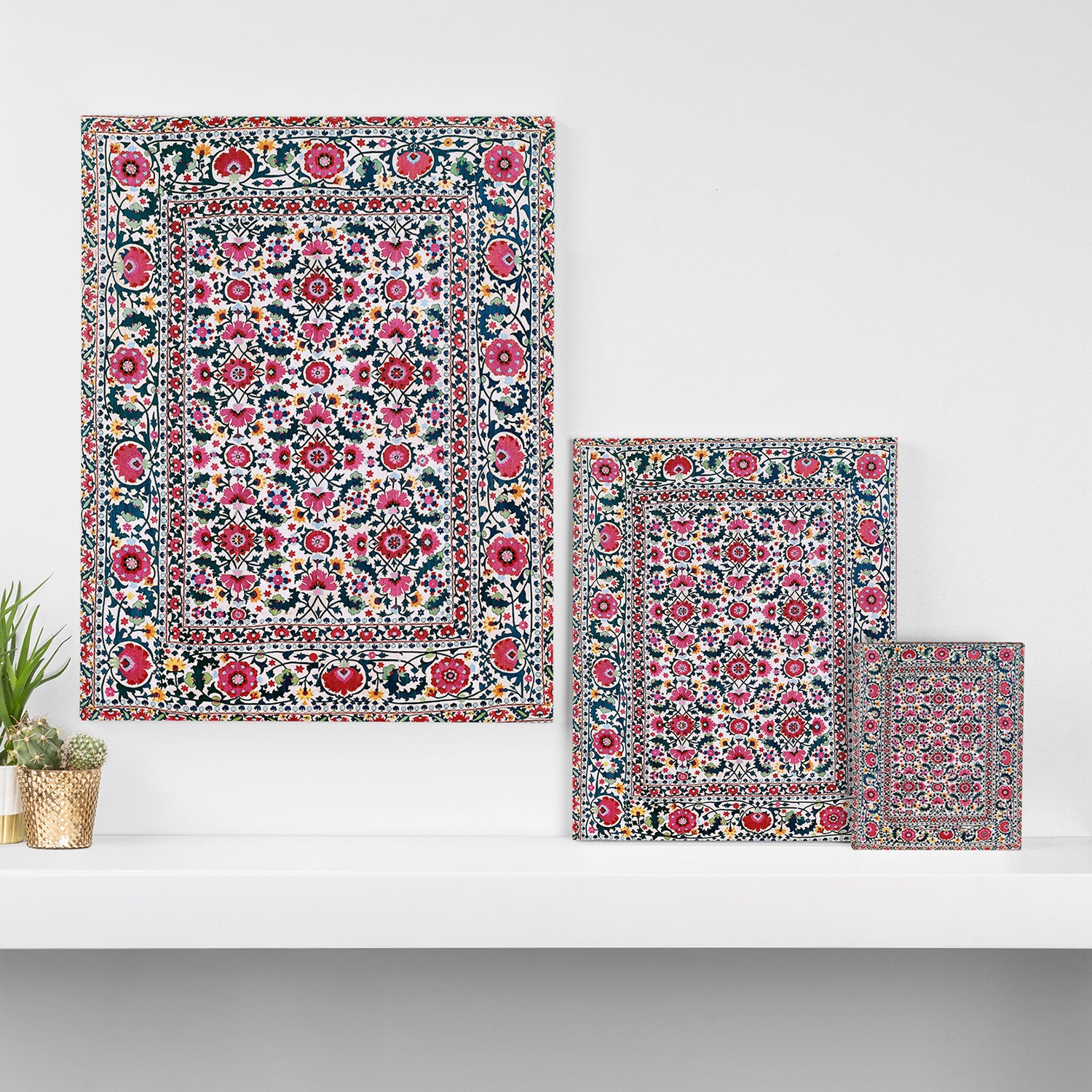 Shakhrisyabz Suzani Uzbekistan Embroidery Print Canvas Print Gallery Image 3