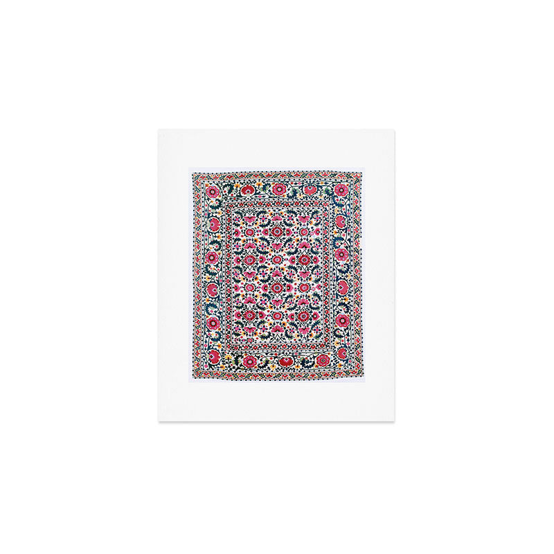Shakhrisyabz Suzani Uzbekistan Embroidery Print Art Print Gallery Image 1