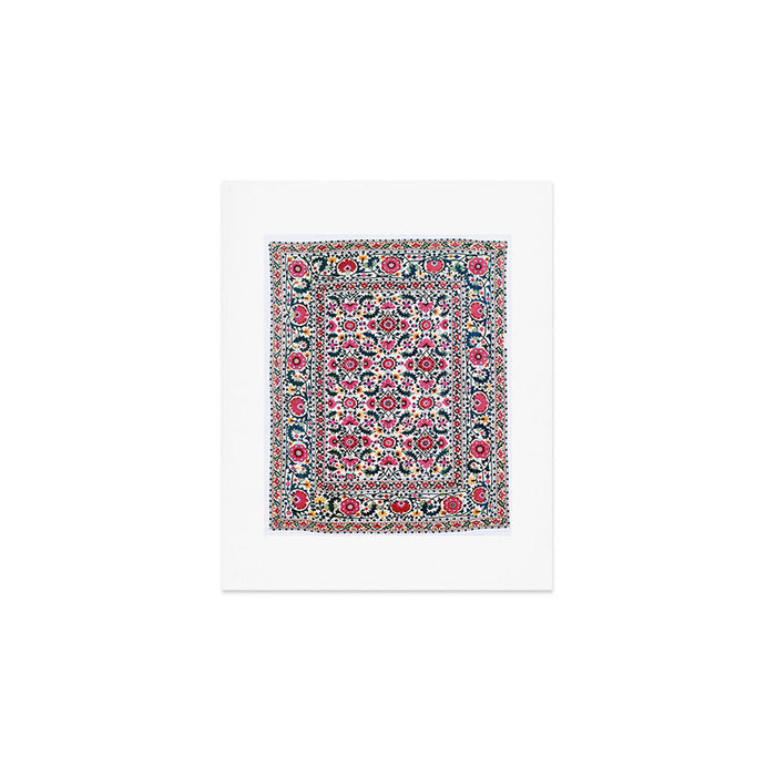 Shakhrisyabz Suzani Uzbekistan Embroidery Print Art Print Gallery Image 1