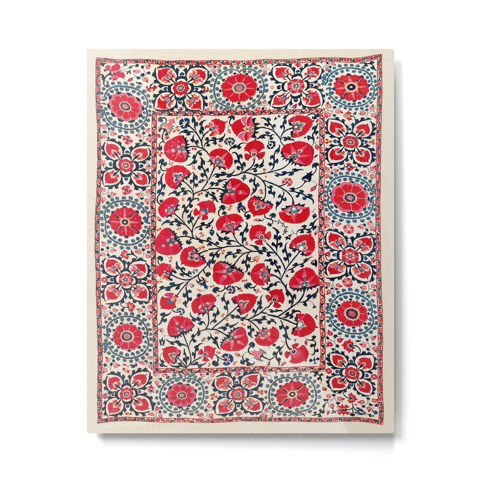 Shakhrisyabz Suzani Uzbekistan Embroidery Print Metal Print Gallery Image 4