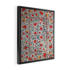Shakhrisyabz Suzani Uzbekistan Floral Embroidery Print Framed Canvas Print Gallery Image 2