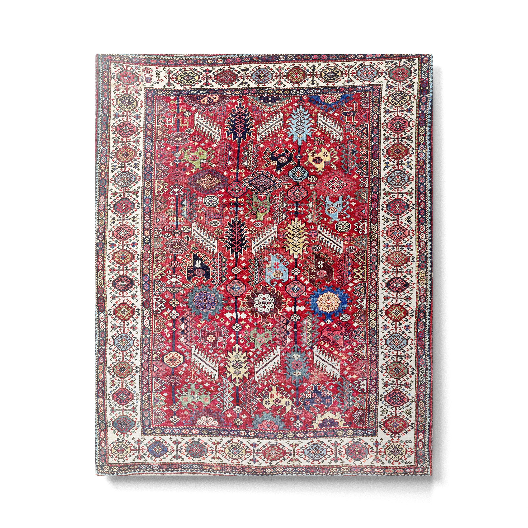 Shekarlu Qashqaâi Fars Southwest Persian Carpet Print Metal Print Gallery Image 4