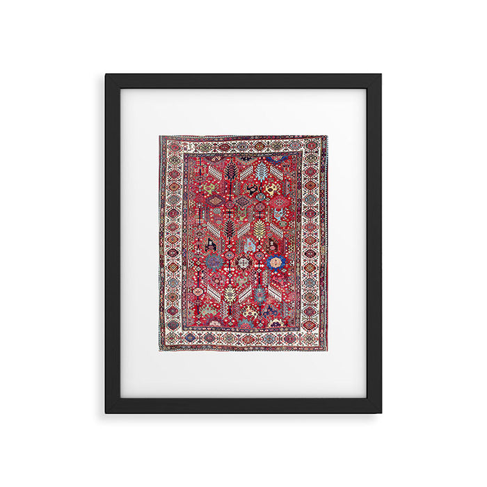 Shekarlu Qashqaâi Fars Southwest Persian Carpet Print Framed Art Print Gallery Image 1