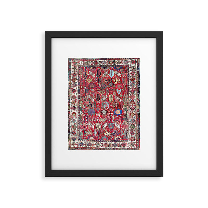 Shekarlu Qashqaâi Fars Southwest Persian Carpet Print Framed Art Print Gallery Image 5