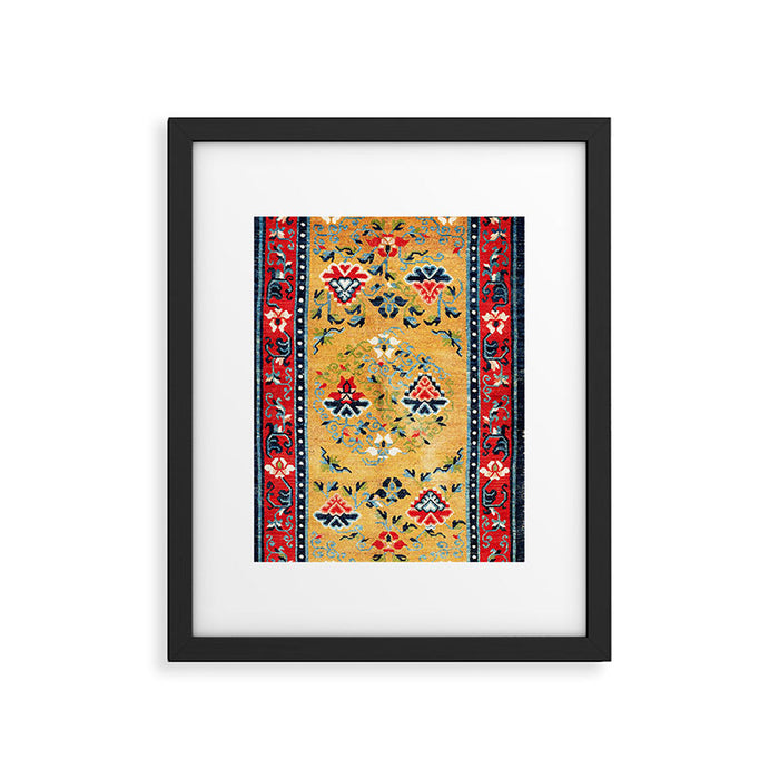Shigatse Khaden South Tibetan Rug Print Framed Art Print Gallery Image 1