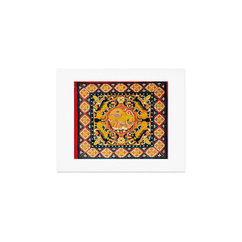 Shigatse Khagangma  Antique Tibetan Seat Mat Print Art Print Gallery Image 1