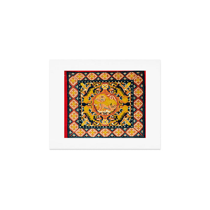 Shigatse Khagangma  Antique Tibetan Seat Mat Print Art Print Gallery Image 1
