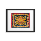 Shigatse Khagangma  Antique Tibetan Seat Mat Print Framed Art Print Gallery Image 5