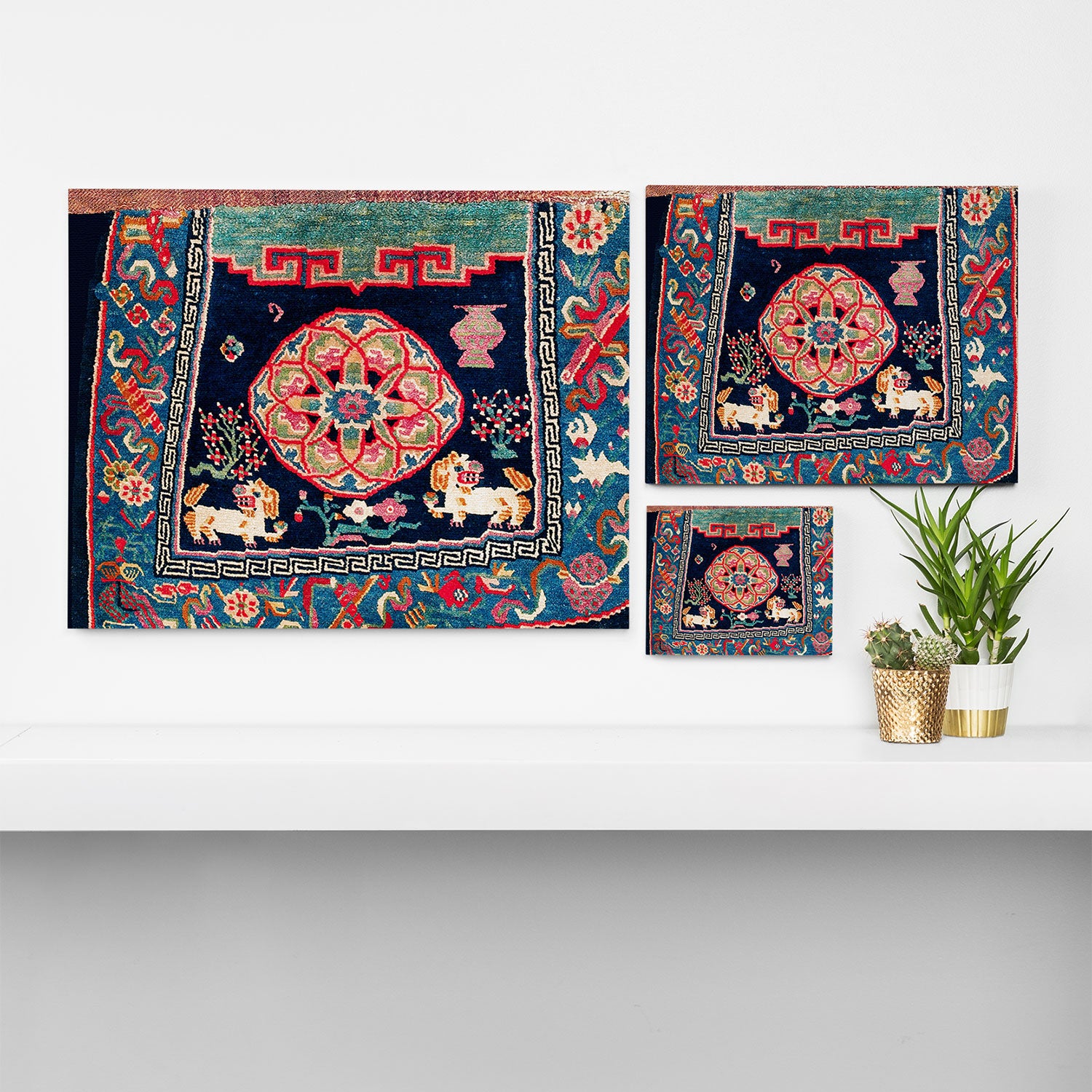 Shigatse Makden South Tibetan Buddhist Saddle Cover Print Canvas Print Gallery Image 3
