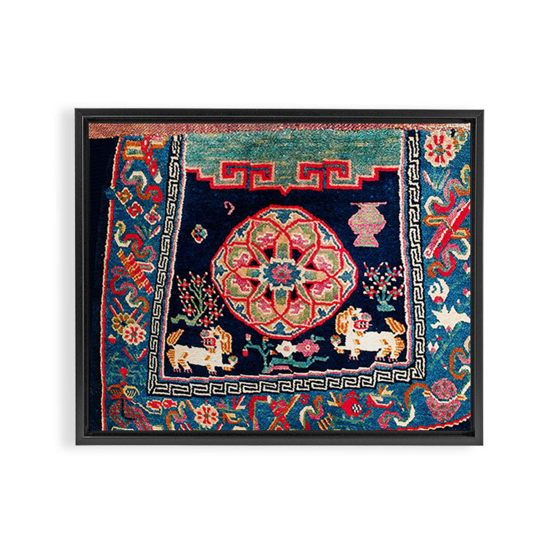 Shigatse Makden South Tibetan Buddhist Saddle Cover Print Framed Canvas Print Gallery Image 3