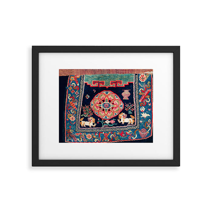 Shigatse Makden South Tibetan Buddhist Saddle Cover Print Framed Art Print Gallery Image 1