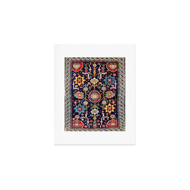 Shirvan Caucasian Afshan Antique Rug Print Art Print Gallery Image 1
