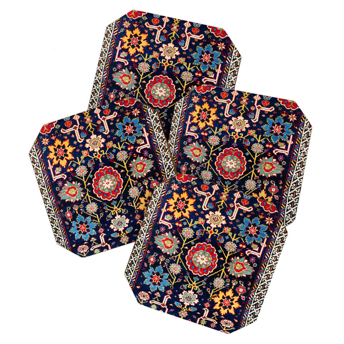 Shirvan Caucasian Afshan Antique Rug Print Coaster Gallery Image 1