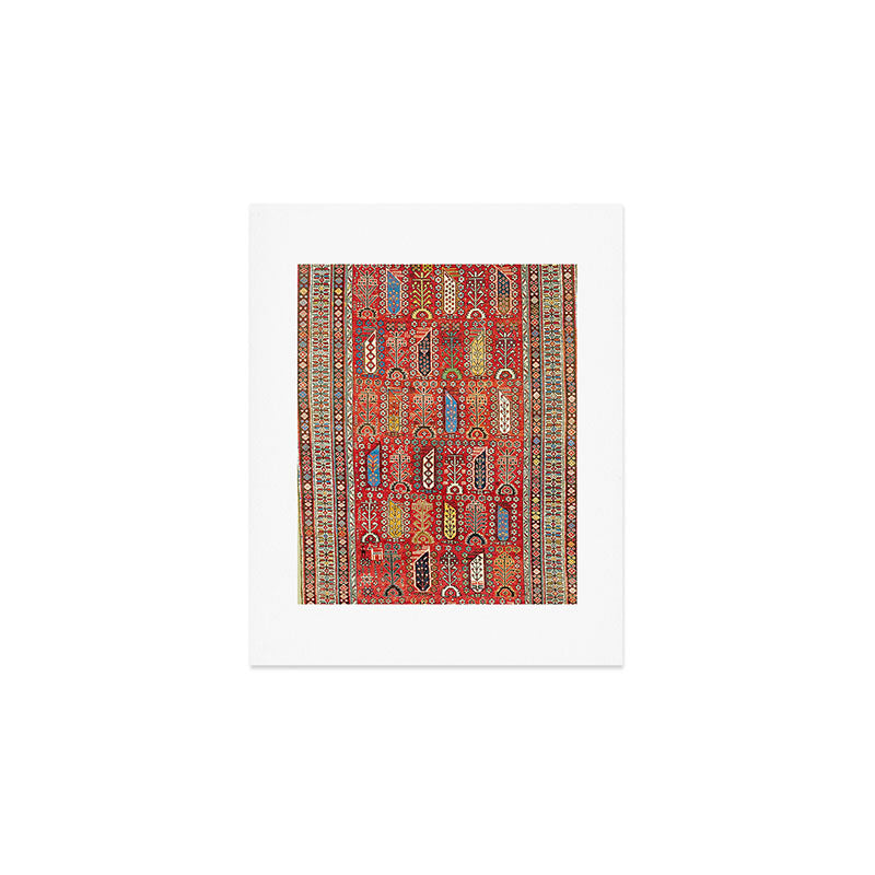 Shirvan Caucasian Antique Carpet Print Art Print Gallery Image 1